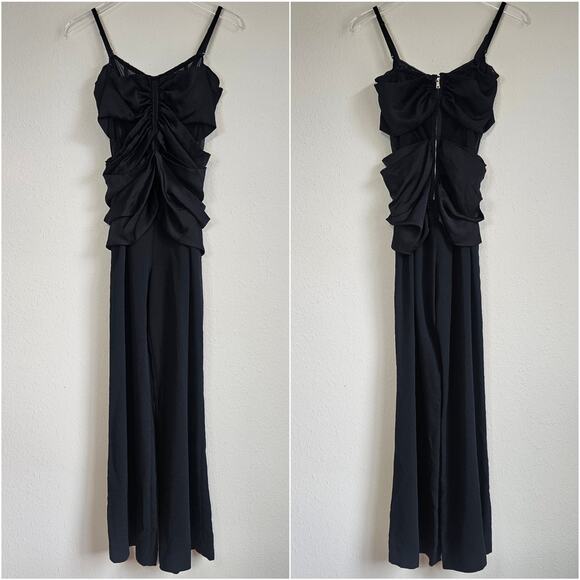 JONATHAN SIMKHAI Ruched‎ Strapless Jumpsuit Size 4 Black Minimalist Formal - Picture 7 of 16